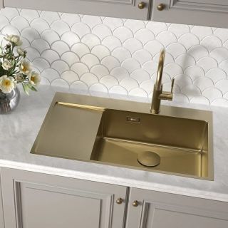 Кухонная мойка Lemark Kezadra 780P 9938154 светлое золото